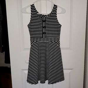 Ava and Yelly Black & White Girls Dress